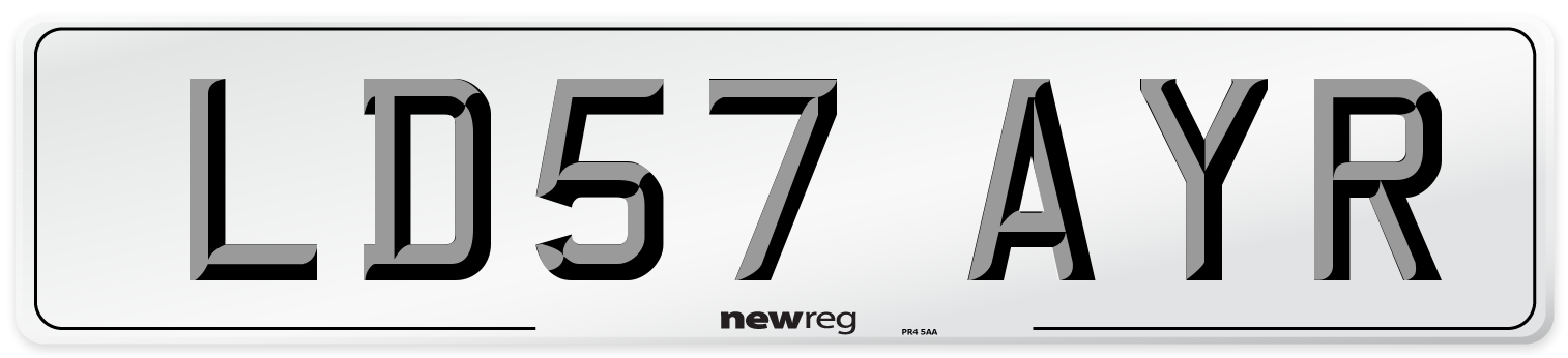 LD57 AYR Number Plate from New Reg